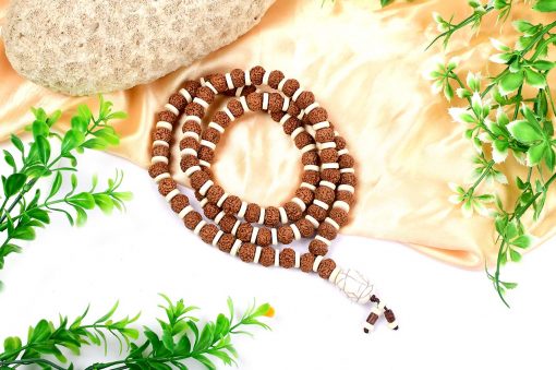 7 Mukhi Mahalaxmi Mala with White Spacer For progress and success in career and harmony in relationships