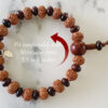 8 Mukhi Rudraksha Ganesha Bracelet with Red Sandalwood to remove obstacles in path, destroys evils and brings success