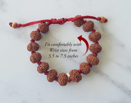 8 Mukhi Rudraksha Ganesha Bracelet - Silk Thread To enhanced wisdom