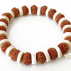 8 Mukhi Rudraksha Ganesha Bracelet - White Spacer For removal of obstacles and achieving success in all undertakings