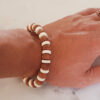 8 Mukhi Rudraksha Ganesha Bracelet - White Spacer For removal of obstacles and achieving success in all undertakings