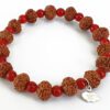 8 Mukhi Rudraksha Ganesha Bracelet with Red Agate to remove obstacles in path, destroys evils and brings success