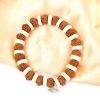 8 Mukhi Rudraksha Ganesha Bracelet - White Spacer For removal of obstacles and achieving success in all undertakings