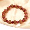 8 Mukhi Rudraksha Ganesha Bracelet with Red Agate to remove obstacles in path, destroys evils and brings success