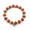 8 Mukhi Rudraksha Ganesha Bracelet - Silver Balls to achieve stability and strength