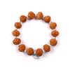 8 Mukhi Rudraksha Ganesha Bracelet - Silver Balls to achieve stability and strength