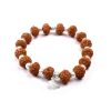 8 Mukhi Rudraksha Ganesha Bracelet - Silver Balls to achieve stability and strength