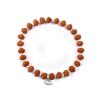 8 Mukhi Rudraksha Ganesha Bracelet - Silver Balls to achieve stability and strength