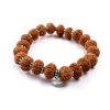 8 Mukhi Rudraksha Ganesha Bracelet - Silver Chakri To destroy evils and brings success