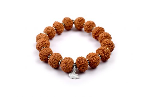 8 Mukhi Rudraksha Ganesha Bracelet - Silver Chakri To destroy evils and brings success