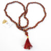 9 Mukhi Durga Mala with Gomed to protects from negative energies including ghosts, induce fearlessness and courage