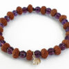 9 Mukhi Rudraksha Durga Bracelet with Amethyst to induce fearlessness, courage and bravery