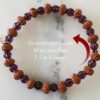 9 Mukhi Rudraksha Durga Bracelet with Amethyst to induce fearlessness, courage and bravery