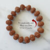 9 Mukhi Rudraksha Durga Shakti Bracelet - Silver Chakri for knowledge and abundance