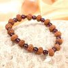 9 Mukhi Rudraksha Durga Bracelet with Amethyst to induce fearlessness, courage and bravery