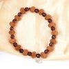 9 Mukhi Rudraksha Durga Bracelet with Amethyst to induce fearlessness, courage and bravery