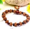 9 Mukhi Rudraksha Durga Bracelet with Red Sandalwood to brings name, fame, success and material comforts