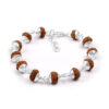 9 Mukhi Rudraksha Durga Shakti Bracelet - Silver Caps for knowledge and abundance