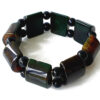 Multicolor Agate Bracelet - Cushion Round beads - For energy of strength, power and courage