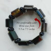 Multicolor Agate Bracelet - Cushion Round beads - For energy of strength, power and courage