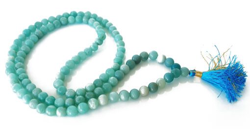 Amazonite Mala to dispels fears and anxieties and provides clarity of thoughts