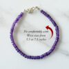 Amethyst Faceted Bead Bracelet - For spirituality and contentment