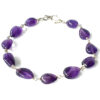 Amethyst Pear Shape Bracelet - For inspire creativity and encourage peace and stability