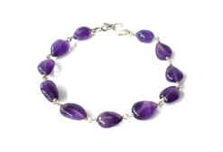 Amethyst Pear Shape Bracelet - For inspire creativity and encourage peace and stability