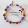 Amethyst and Rudraksha Bracelet