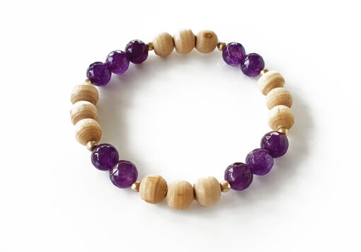 Amethyst and Tulsi beads Bracelet to enhance intuition