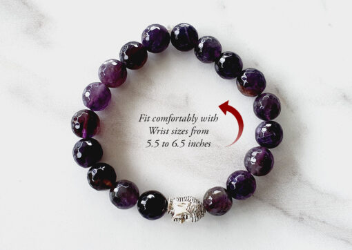 Amethyst with Buddha Bracelet - To enhance intuition and inspire creativity