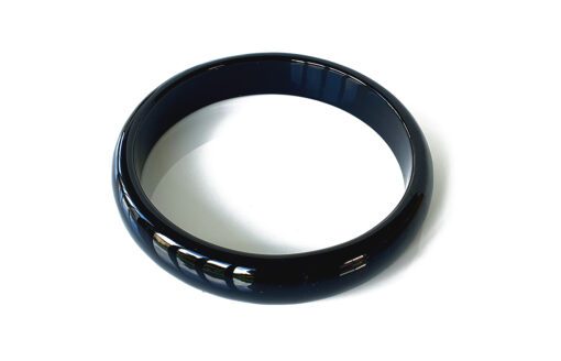 Black Agate Bangle - For overcoming fears and brings in good fortune