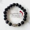 Black Agate Buddha Bracelet - For good luck and tranquility