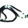 Black Agate and Green Onyx with Crystal Beads Necklace - For building relationships and for spiritual growth