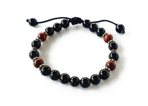 Black Agate and Red sandalwood Bracelets To Brings good luck and divine grace