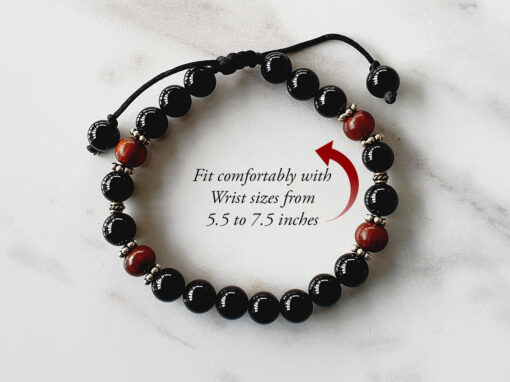 Black Agate and Red sandalwood Bracelets To Brings good luck and divine grace