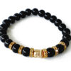 Black Agate with Buddha Bracelet - To Provides protection and courage