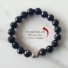 Black Agate with Buddha Bracelet To Brings good luck and tranquility