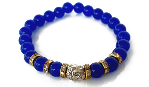 Blue Agate Buddha Bracelet to calm emotions and improving concentration