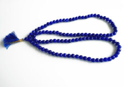 Blue Onyx Faceted Necklace Mala To banishes grief and enhances self-control