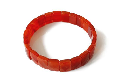 Carnelian Bracelet - Faceted Beads - To dispels apathy, helps to increase motivation, energy and endurance