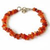 Carnelian bracelet - uncut beads - To bring good luck and opportunity