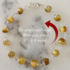 Cats Eye Bracelet in pure silver flower caps to bring good fortune and walk through fears to achieve goals