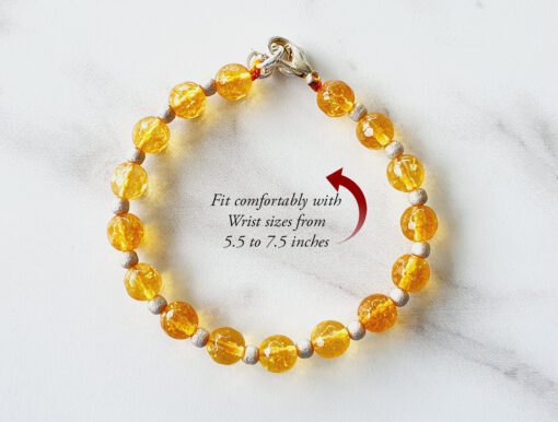 Citrine Faceted Bead Bracelet - To manifest your goals and attracts abundance