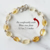 Citrine Oval Bracelet & Earring Set - To elevate self-esteem and discipline