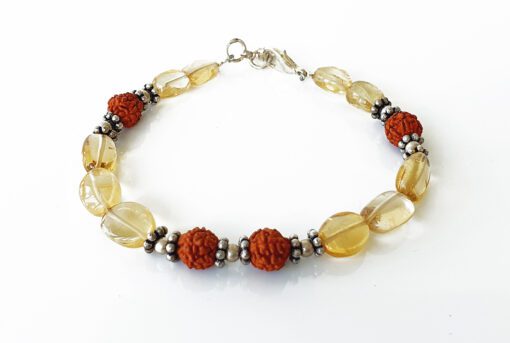 Citrine Oval Bracelet - To ward off the risk to injury or attack