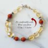 Citrine Oval Bracelet - To ward off the risk to injury or attack