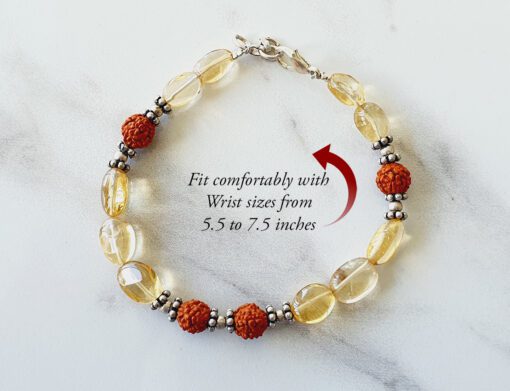 Citrine Oval Bracelet - To ward off the risk to injury or attack