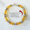 Citrine Round Bracelet - D1 - To ward off the risk to injury or attack