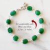 Emerald Bracelet in silver caps to overcome difficult & challenging situation